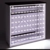 كاونتر معرض LED مستقيم 104 × 104 سم مع إطار وطباعة