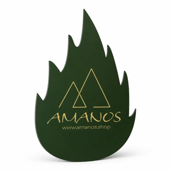 Schild mit Saugnäpfen – Flammenform – einseitiger Druck