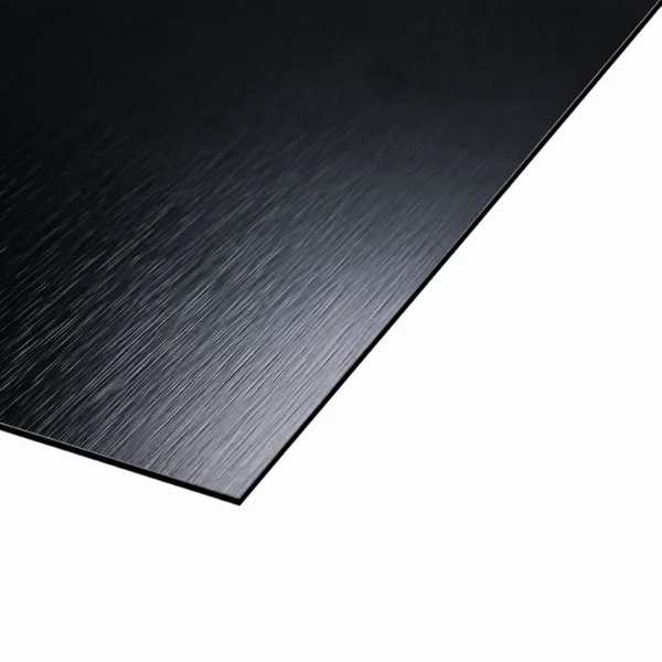Aluminiumverbundplatte schwarz gebürstet – rechteckig – individuell bedruckt