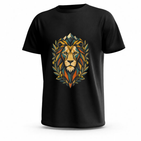 تيشيرت Geometric Afrin Lion جاهز للطباعة