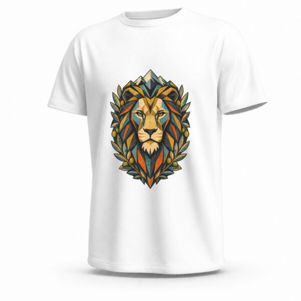 تيشيرت Geometric Afrin Lion جاهز للطباعة