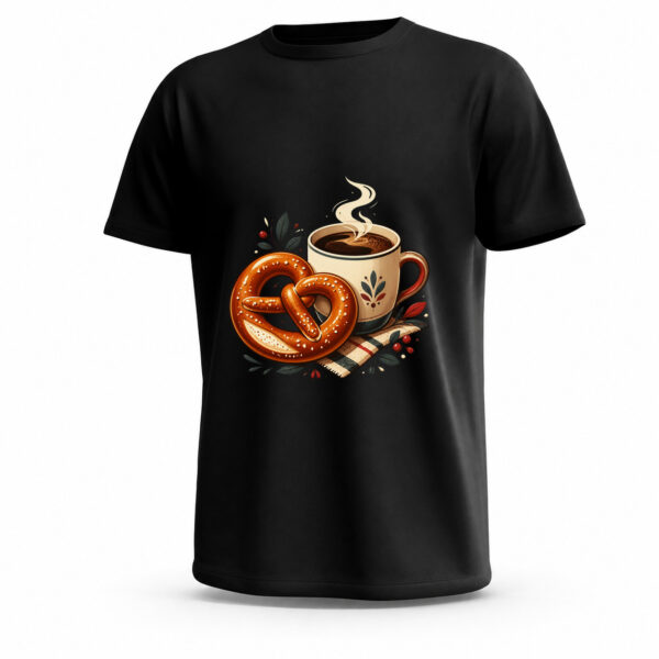 تيشيرت Pretzel And Coffee جاهز للطباعة