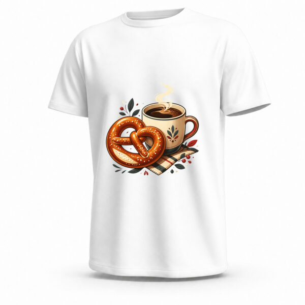 تيشيرت Pretzel And Coffee جاهز للطباعة