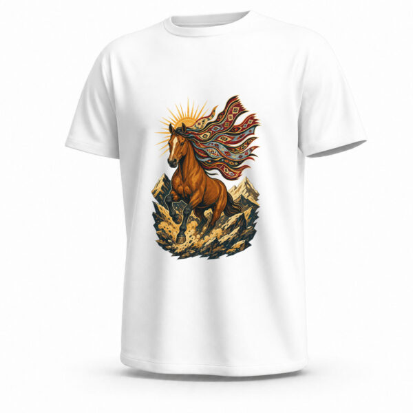تيشيرت Horse And Mountains جاهز للطباعة
