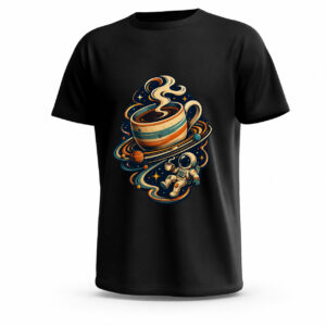 تيشيرت Cosmic Coffee جاهز للطباعة