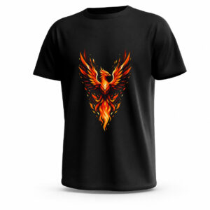 amanos-youth-geometric-phoenix-black تيشيرت Geometric Phoenix جاهز للطباعة