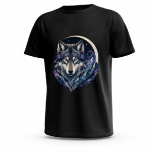 تيشيرت Wild Wolf جاهز للطباعة