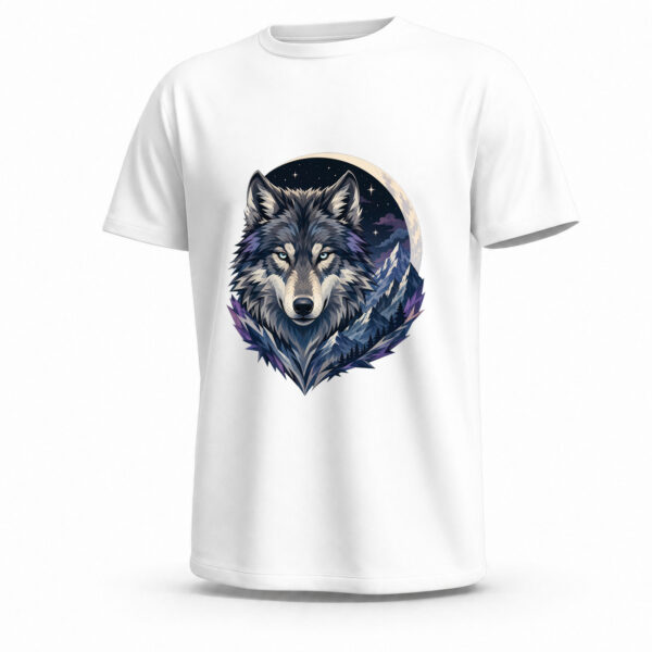 تيشيرت Wild Wolf جاهز للطباعة