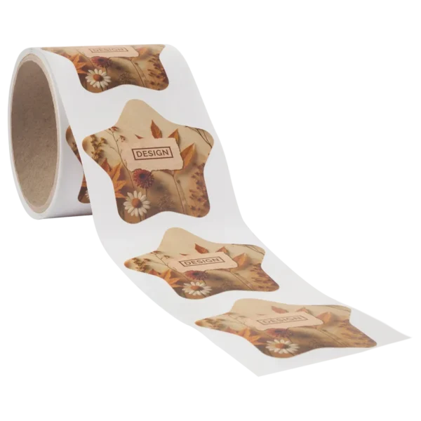 ملصقات Bagasse على رول – شكل حر