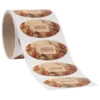 AMN-LBL-WMD-48268 ملصقات Bagasse على رول – بيضاوي