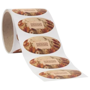 ملصقات Bagasse على رول – بيضاوي
