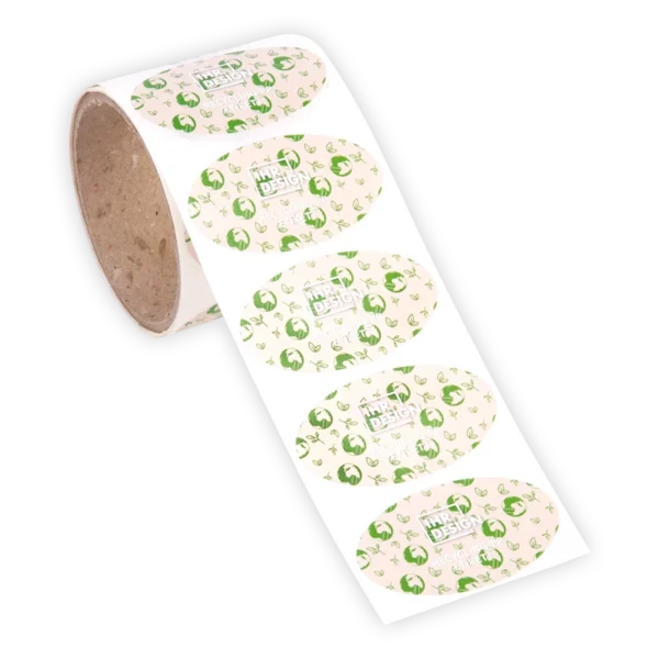 AMN-LBL-WMD-55633 ملصقات Recycling PP على رول – بيضاوي