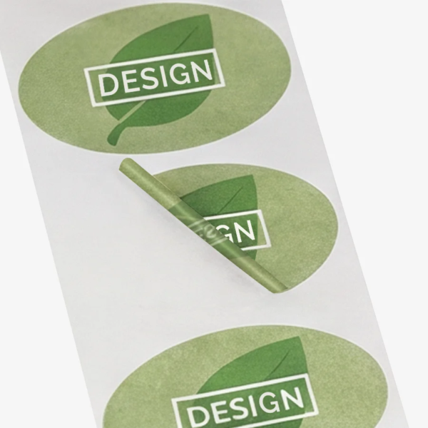 ملصقات Carbon Action على رول – بيضاوي