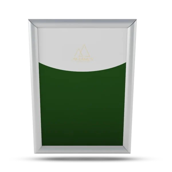 إطار ألومنيوم Snapframe A1 رأسي (594 × 841 مم) – شامل الطباعة
