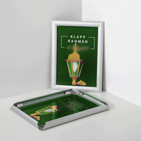 Aluminium-Snapframe A4 Hochformat (210 × 297 mm) – inkl. Druck