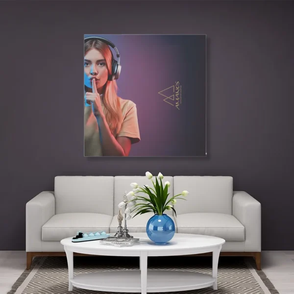 لوحة أكوستيك بإطار ألومنيوم – 125 × 125 سم