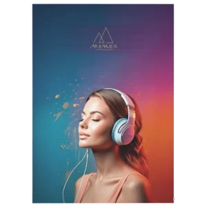 لوحة أكوستيك مستدامة بإطار ألومنيوم – 60 × 84 سم