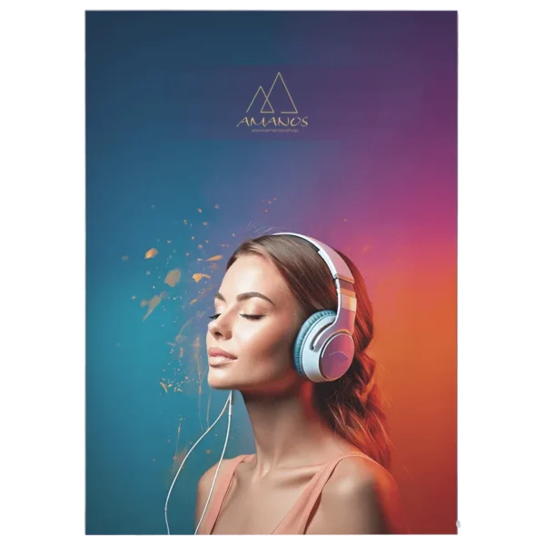لوحة أكوستيك مستدامة بإطار ألومنيوم – 60 × 84 سم
