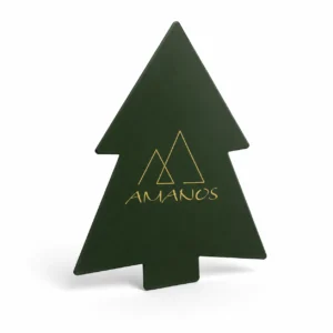 Bedruckte Glas-Klebefolie in Weihnachtsbaum-Form – Konturschnitt