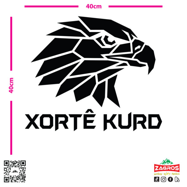 zag-stk-036-xorte-kurd-eagle-car-sticker-04 zag-stk-036-xorte-kurd-eagle-car-sticker-04