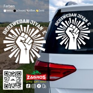 zag-stk-002-berxwedan-jiyane-fist-car-sticker-01 zag-stk-002-berxwedan-jiyane-fist-car-sticker-01