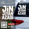 zag-stk-020-jin-jiyan-azadi-text-car-sticker-02 zag-stk-020-jin-jiyan-azadi-text-car-sticker-02